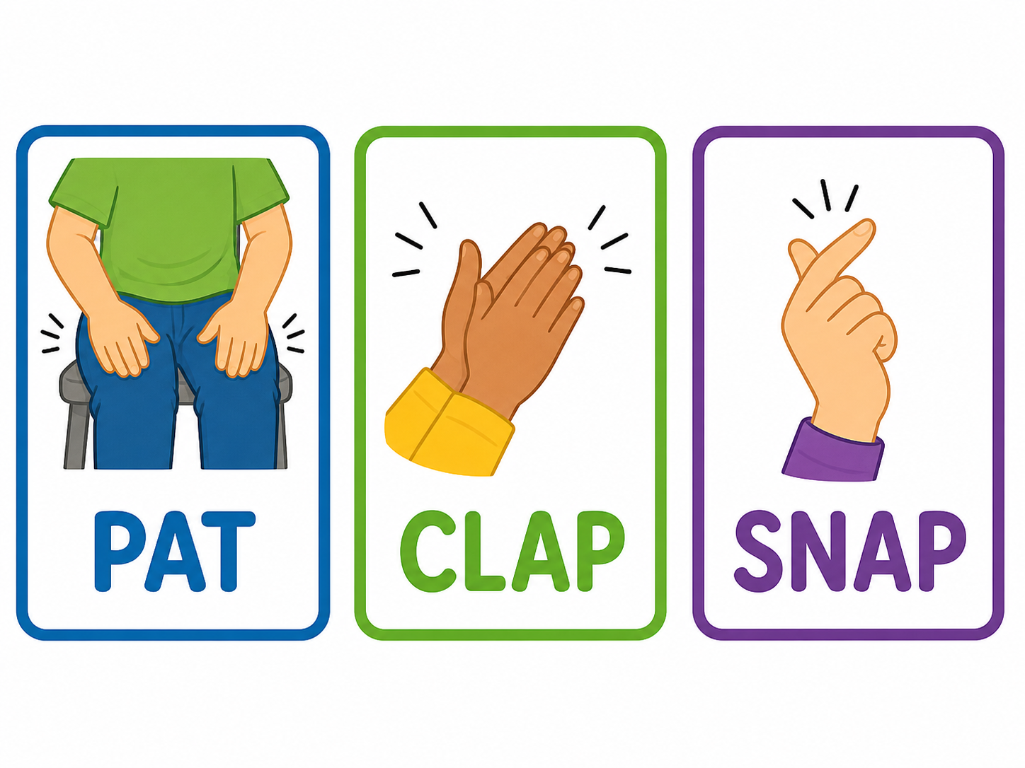 movement cards for pat clap and snap movement cards for pat clap and snap