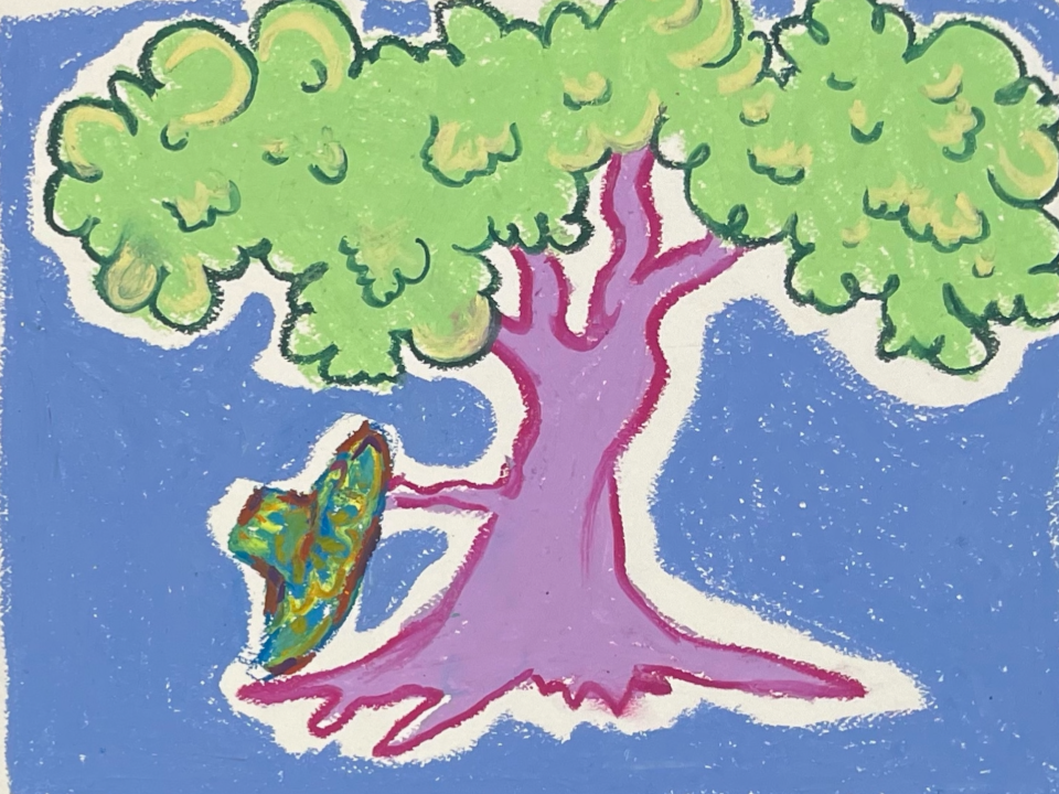 Gonna hang. My sombrero. On the limb of a tree.